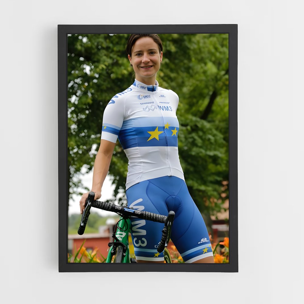 Poster La Cycliste Étoilée – affiche Cyclisme (vue 2)